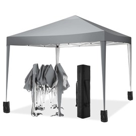 TOOLUCK 10x10 Pop Up Canopy Tent Waterproof Outdoor Party Tent Canopy Tents for Parties Camping Commercial Event Gazebo Portable Tent for Backyard Wedding, Grey