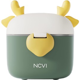 NCVI Baby Formula Dispenser On The Go, Formula Container To Go, Formula Holder for Travel, Outdoor Picnic with Baby Infant, Portable Container for Milk Powder, Snacks, Candy, Fruits (Green)