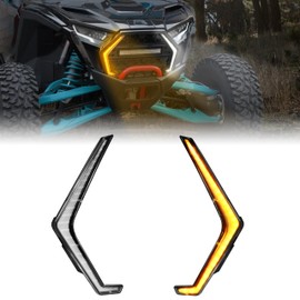 KEWISAUTO LED Accent Fang Lights for Polaris RZR PRO 2025, Amber Turn Signal Daytime Running Light Grill Signature Lamp for 2025 Polaris RZR PRO XP S R Accessories, Replace #2417278#2417279