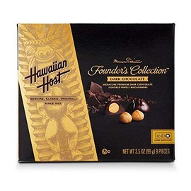 HAWAIIAN HOST CHOCOLATES Dark Chocolate Macadamia Nuts, 3.5-Ounce Boxes (Pack of 4)
