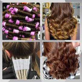 CustomyLife 100pcs End Papers for Hair Perm, Disposable Salon Hair Curling Papers with High Temperature Resistance for Cold and Hot Perms