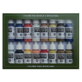 Vallejo 70147 Model Color American Colonial Acrylic Paint Set - Assorted Colours (Pack of 16)