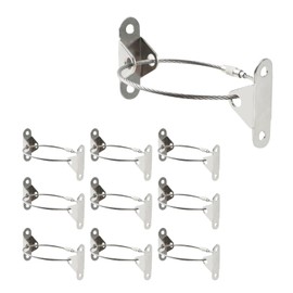 Oedema 10 Pcs Furniture Anchors Furniture Wall Anchors Anti Tip Furniture Straps Furniture Dresser Wall Safety Anchor, Silver