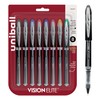 Uniball Vision Elite Rollerball Pens; Assorted Pens Pack of 8;