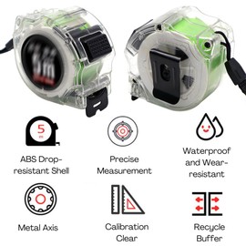 Aoyswuz 5 M Fluorescent Tape Measure Carbon Steel Metric Tape Measure Single-Sided Scale Self-Lock Measuring Tape Measure for Measuring (Ruler width 25mm)