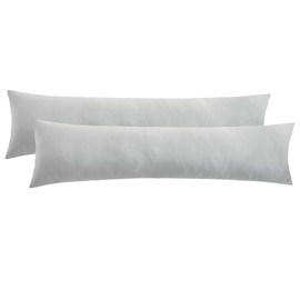 NatureMark Pack of 2 Jersey Cushion Covers, Side Sleeper Pillows, Neck Pillows, Many Sizes and Colours, Oeko-Tex (40 x 145 cm (Side Sleeper/Nursing Pillowcase), Silver Grey)