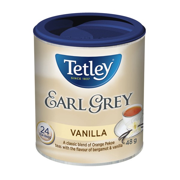 Tetley EARL GREY TEA, Vanilla / 24 Tea Bags