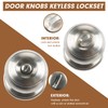 RAZCC Privacy Door Knobs, 3 Pack Satin Nickel Door Knobs