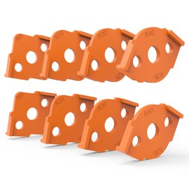 Radius Jig Router Templates Corner Radius Routing Templates, ABS+CNC high Hardness Processing Glue, Routing Rounded Corners Router Bit Templates, R5 R10 R15 R20 R25 R30 R35 R40 (2 Sets of 8 Packs)