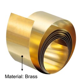 TA-VIGOR 1Pcs Brass Sheet Roll, 1000mm x 30mm x 0.2mm Metal Foil Plate Roll Brass Metal Thin Sheet Strip for Crafts, Electrical Repairs, DIY Projects, Grounding