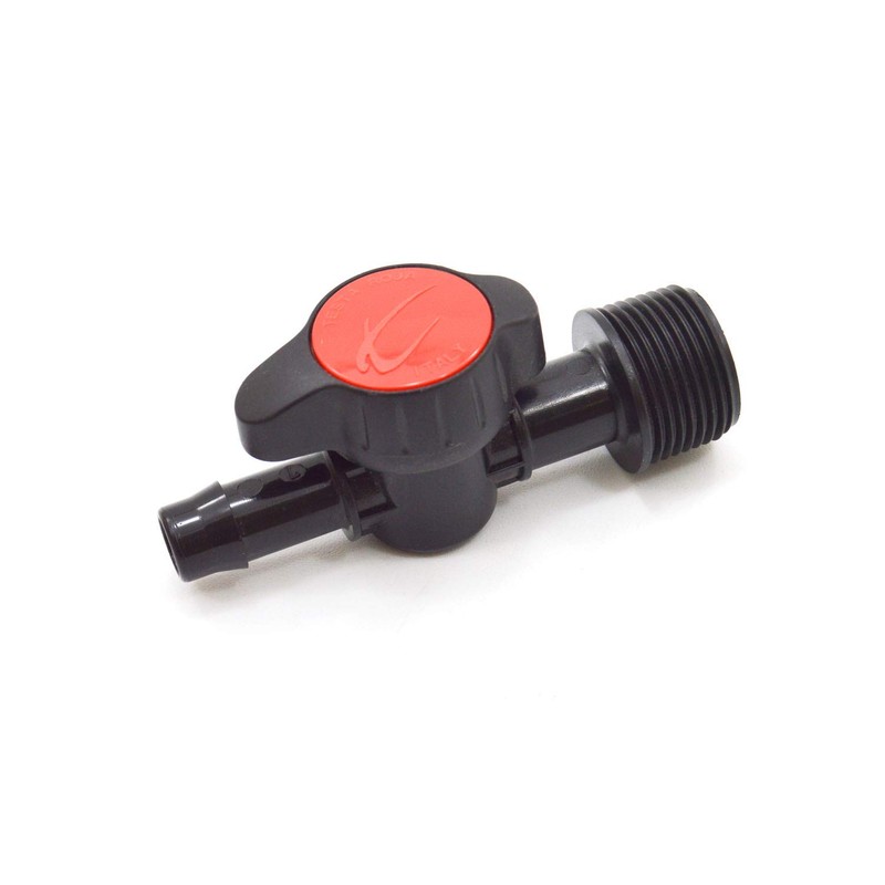 Stop Valve 16mm for Drip Irrigation x 3/4" Male Thread