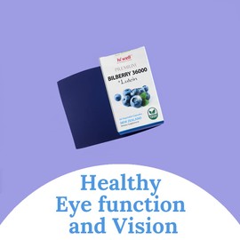 Hi Well Premium Bilberry 36000 + Lutein 12mg 60Vegtarian Capsules