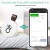Wireless Thermometer Hygrometer, ORIA Mini Bluetooth 5.0 Humidity Temperature Sensor