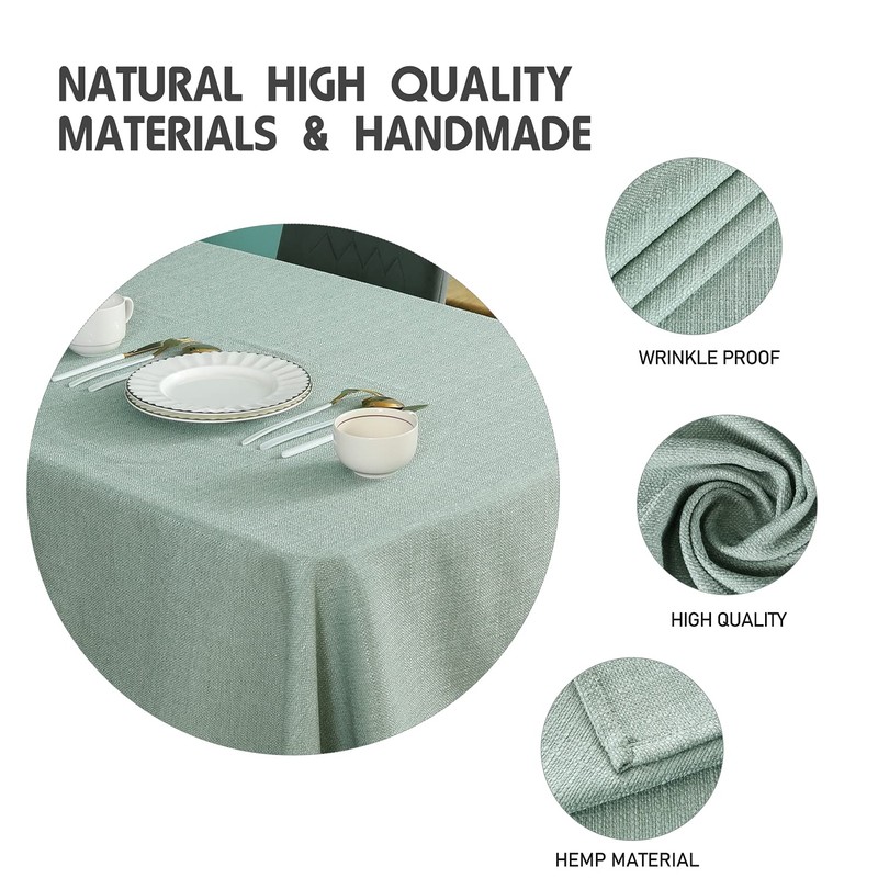 SEASHORE TREE Tablecloth Linen Look Tablecloth Washable Tablecloth Linen Table