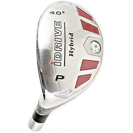 Left-Handed Men's I-Drive #PW-40° Loft Hybrid Golf Club with Graphite Shaft, Senior Flex