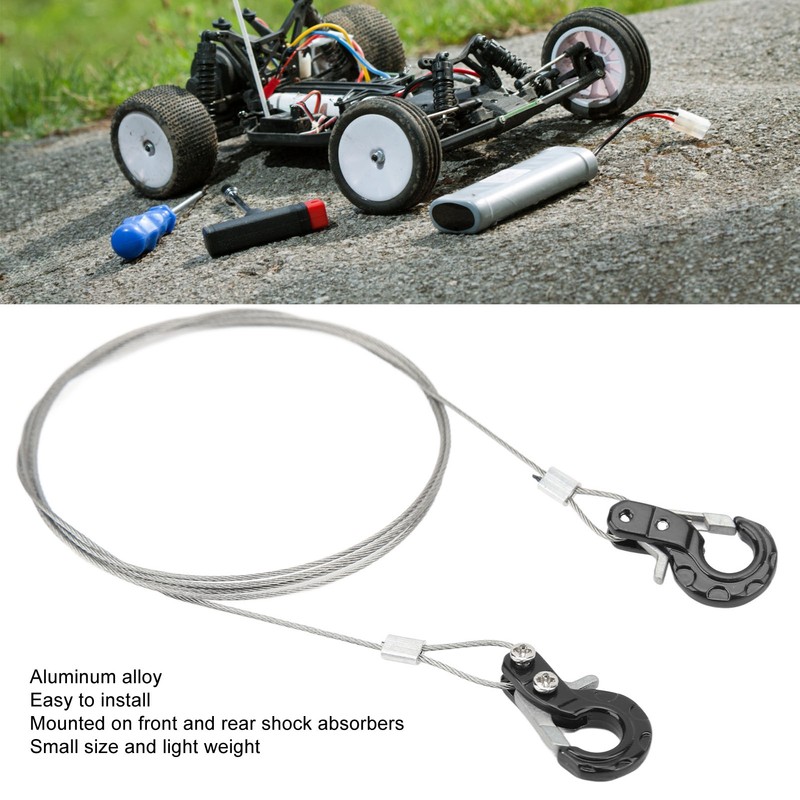 2pcs RC Metal Trailer Hook Aluminum Alloy Steel Rope Lightweight