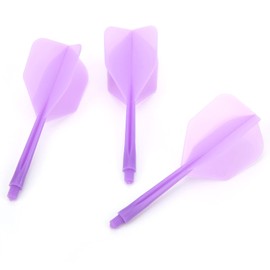 Dart Shafts and Flights, 2BA Dart Shaft and Flights Dart Shafts and Flights Combo with 3 x Integrated Darts and Flights for 2BA Dart Barrels with Thread Diameter (Purple)