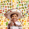 100 PCS Mexican Fiesta Mariachi Taco Temporary Tattoos Stickers Birthday
