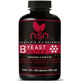 NSN  Complejo B  Selenio  B Yeast ULTRA - B1  B2  B3  B5  B6  Biotina  B12  Selenio  Formulado por la Dra. Friné Velázquez  200 cápsulas