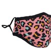 Reusable washable 3 layers cotton cloth - pink - leopard