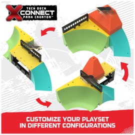Tech Deck, Quarter Bowl Ruckus X-Connect Park Creator, Customisable and Buildable Ramp Set with Exclusive Fingerboard, Kids’ Toy for Ages 6 and up