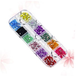 Healvian 2000pcs Nail Charms Nail Art Decor Colors DIY Rhinestone Glitter Sticker