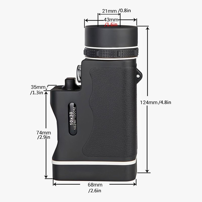 Monocular Telescope High Power 10x30 Monoculars for Adults Kids BAK4