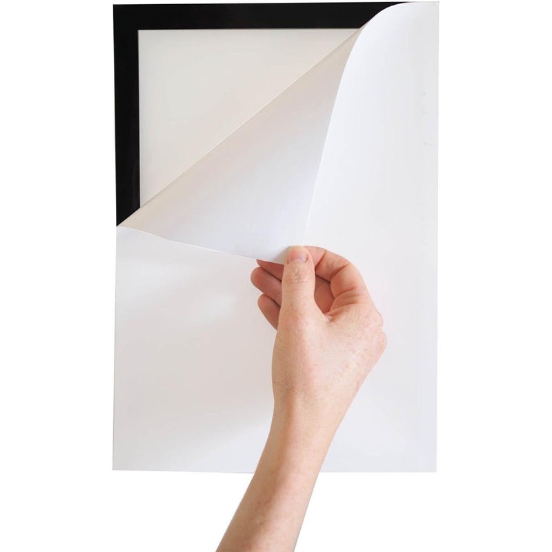 Europel Cornice informativa magnetica autoadesiva in PVC, A4 argento, set