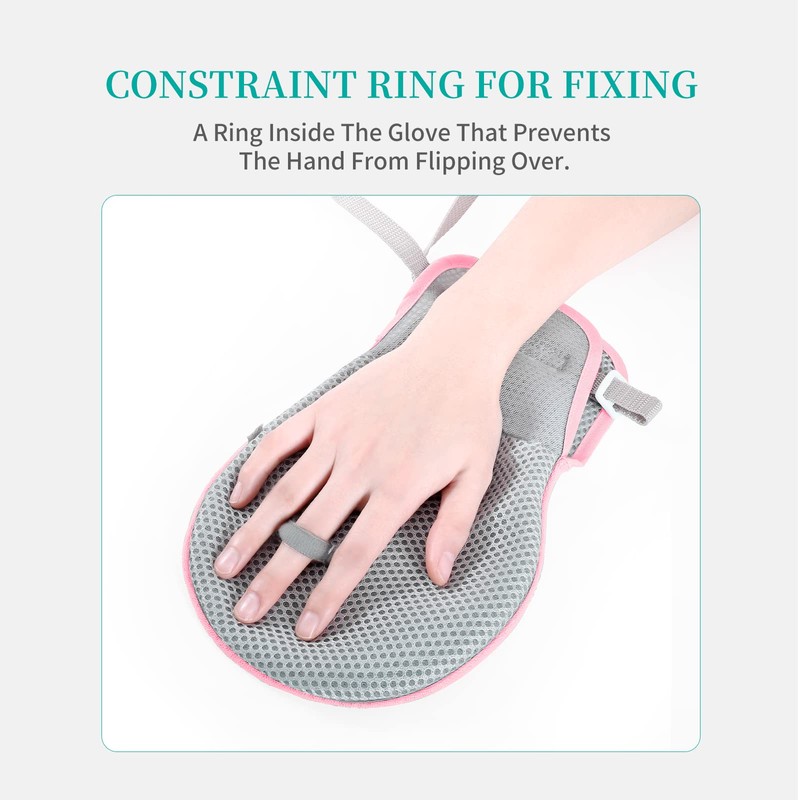 LEFEKE Medical Restraint Gloves - 2Pcs, Hand Protective Gloves for