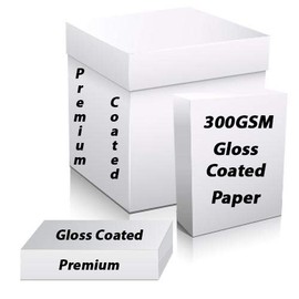 PaperCutz A4 Gloss Printer Card 300GSM Two Side Coated Pack Size : 50 Sheets