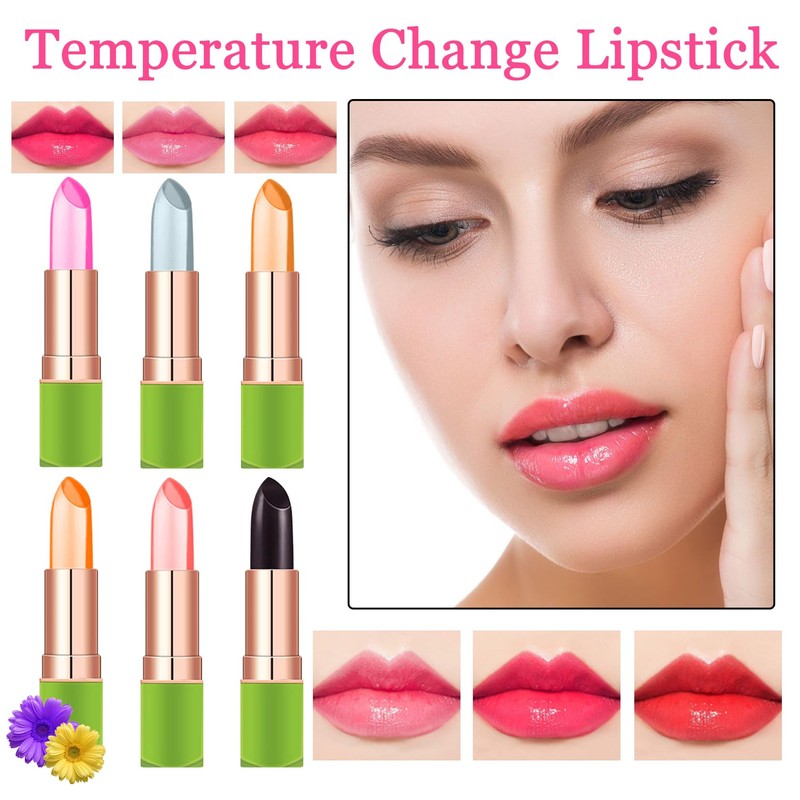 PPPanYiDi 7PCS Aloe Vera Color Changing Moisturizing Lipstick for Women,