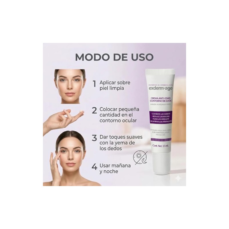 Exderm Age Crema Contorno de Ojos Antiedad y Antiojeras Reduce