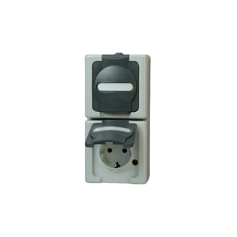 Kopp Blue Electric 131456008 Contact Protected Double Plug Socket with