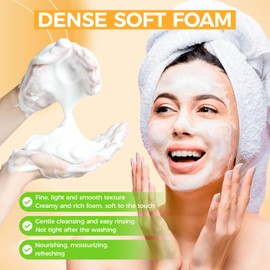 Silvercell Turmeric Facial Cleanser, Turmeric Face Wash, Glow Wash Facial Cleanser Easy to Use, Foaming Facial Cleanser Deep Cleaning Turmeric Foaming Face Wash Moisturizing for All Skin (1)