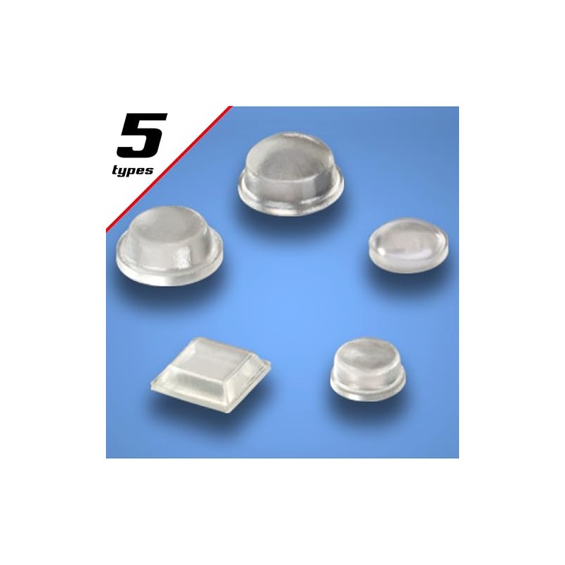 GorillaGrit Clear Adhesive Bumper Pads Combo Pack - 106 Pieces