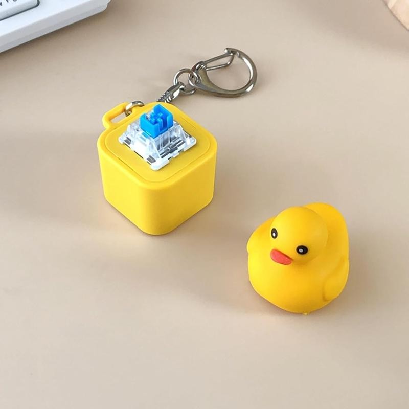 Duck Quacking Keychain & Cat Meowing Keychain, Funny Quacking Duck