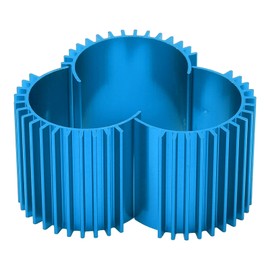 370 Motor Heat Sink, 3pcs Aluminum 370 Brushless Brushed Motor Heat Sink Heatsink Cooling Fins for WPL C14 RC Car(Blue)