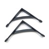 Oakcrafts - Pair of Epoxy Black Gallows Shelf Brackets Antique