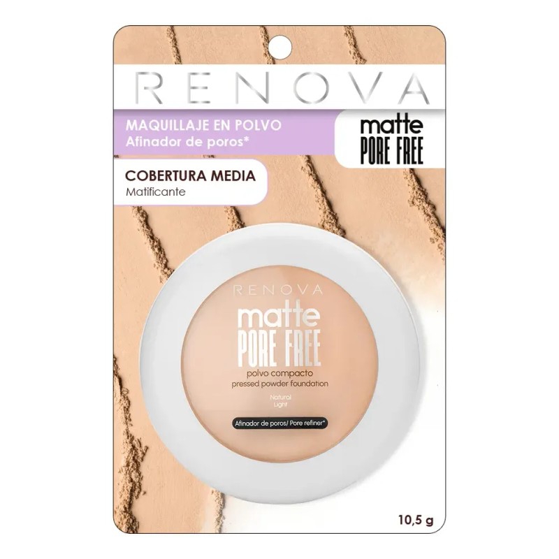 Maquillaje En Polvo Pore Free Beige, Renova 10.5 G Tono