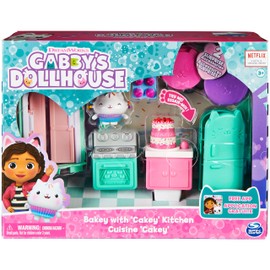 Gabby’s Dollhouse, Bakey with Cakey Kitchen with Figure and 3 Accessories, 3 Furniture Pieces and 2 Deliveries, Kids’ Toys for Ages 3 and above