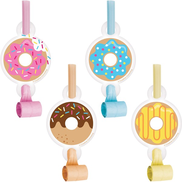 Donut Time Party Blowers, 24 ct