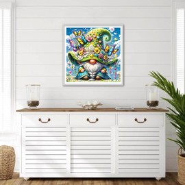 DPHERO DIY Dwarf Diamond Painting Pictures for Adults Beginners, 5D Butterfly Diamond Painting Set, DIY Flowers Round Stones Diamond Art Kits, Diamond Painting for Home Decor 30 x 30 cm