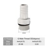 PATIKIL Hose Barb Fitting Straight 15mm Barbed G1/2 Male Thread,