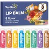 YesBes 8 Pack Natural Lip Balm with Vitamin E and