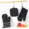 LABRIMP Cooking Apron Suit Heat Resistant Mitts Pot Holders Set