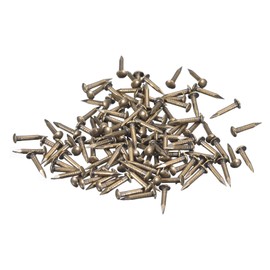 sourcing map 400 Pcs Small Tiny Nails 1.2mmx8mm(DXL) Tiny Brass Nails Hardware Nails Small Nail for Wooden DIY Decorative Boxes Household Accessories, Bronze Tone