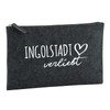 Huuraa Kulturbeutel Ingolstadt verliebt Geschenk 1 Liter Charcoal Filz Ingolstadt
