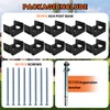 10PCS 4x4 Post Base for Concrete Heavy Duty Black E-Coated