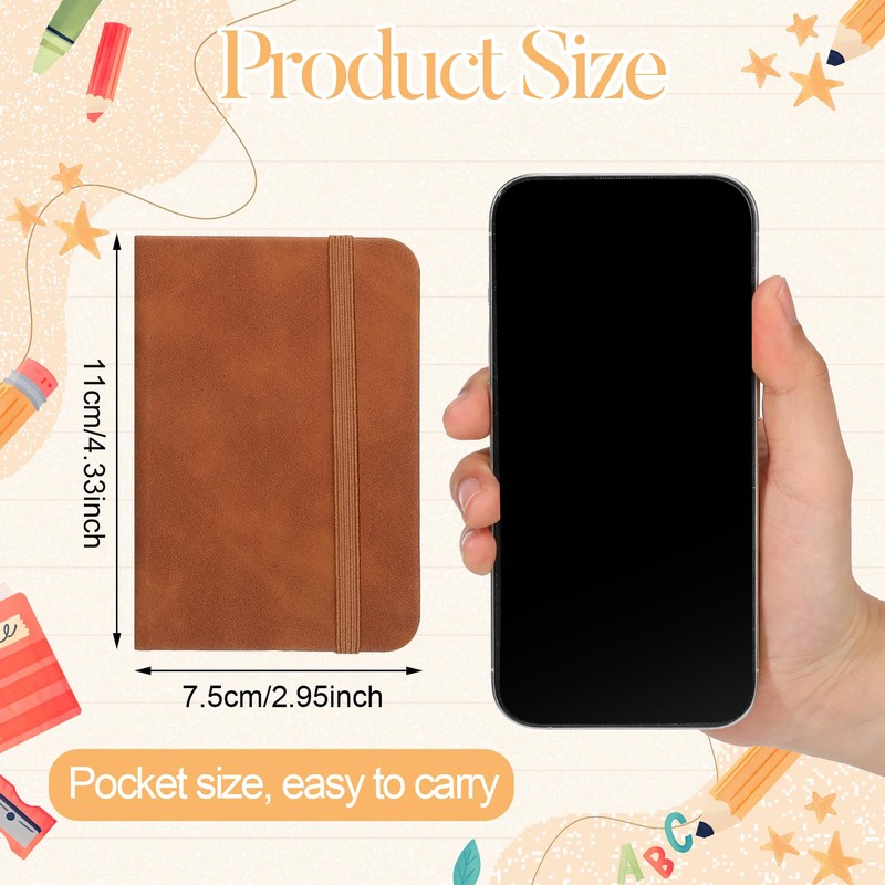 Radsocken 3 Pack Pocket Notebook, A7 Notebook, 3 Style PU