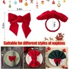 Christmas Napkin Rings- Red Bow Xmas Napkin Holder Rings Chic